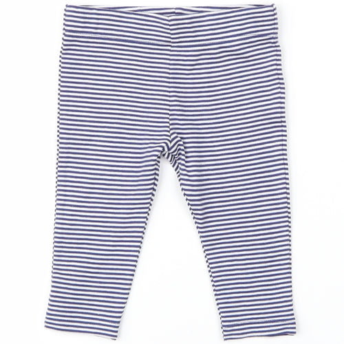 F&F Boys Blue Striped   Leggings Size 3-6 Months