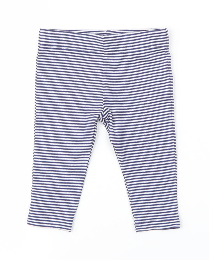 F&F Boys Blue Striped   Leggings Size 3-6 Months