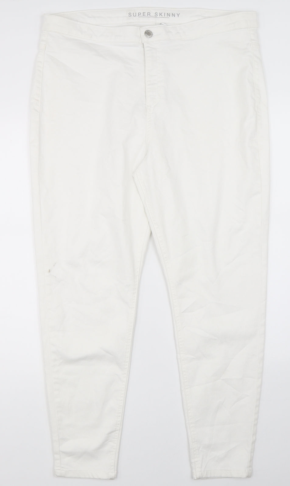 Marks & Spencer Womens White  Denim Skinny Jeans Size 20 L26 in
