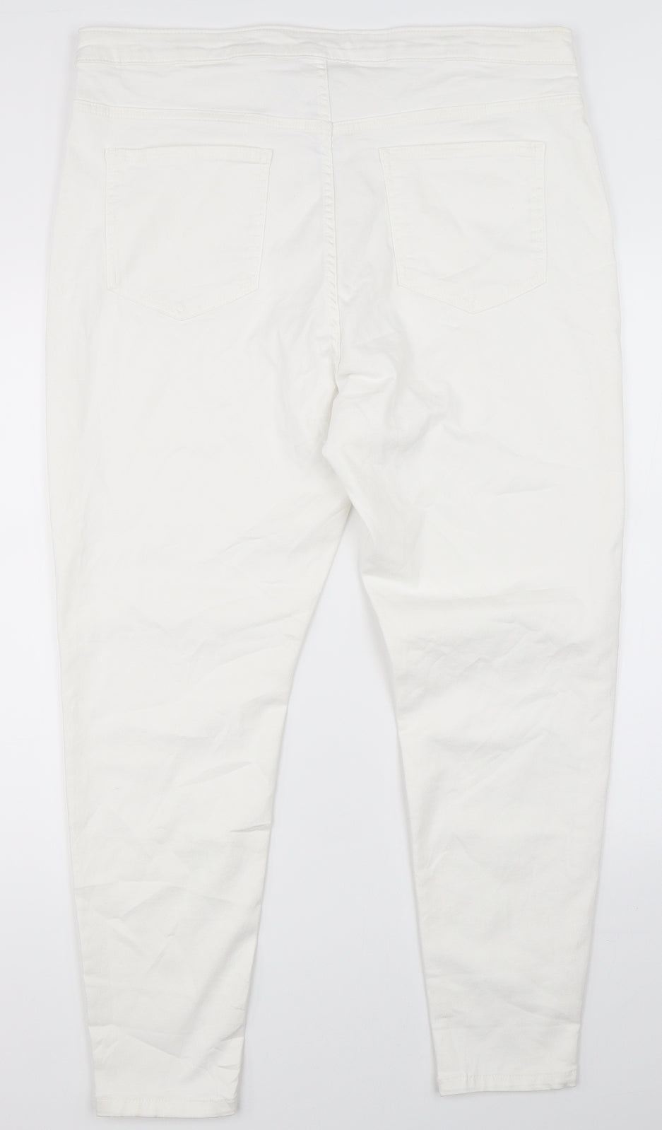 Marks & Spencer Womens White  Denim Skinny Jeans Size 20 L26 in