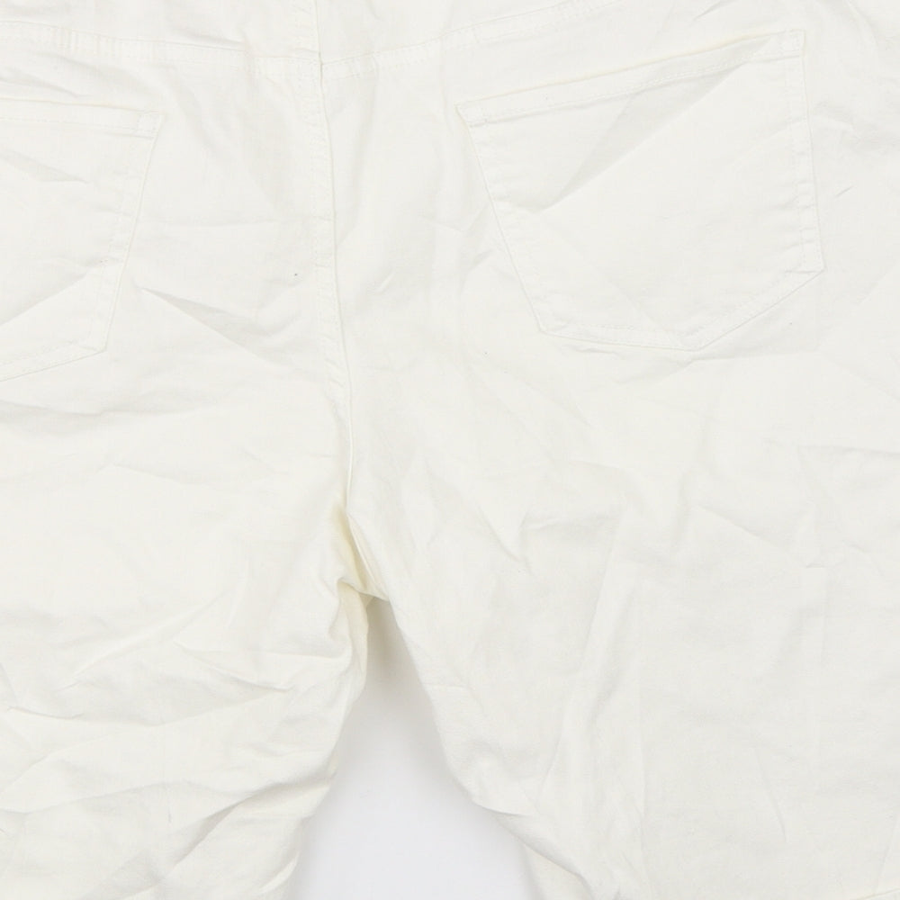 TU Womens White  Denim Cargo Shorts Size 20