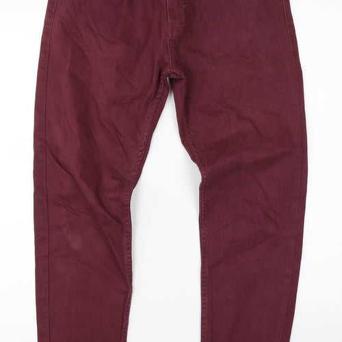 Denim Co. Mens Red  Denim Skinny Jeans Size 30 L30 in