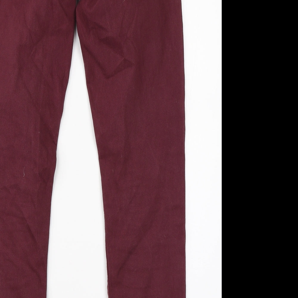 Denim Co. Mens Red  Denim Skinny Jeans Size 30 L30 in