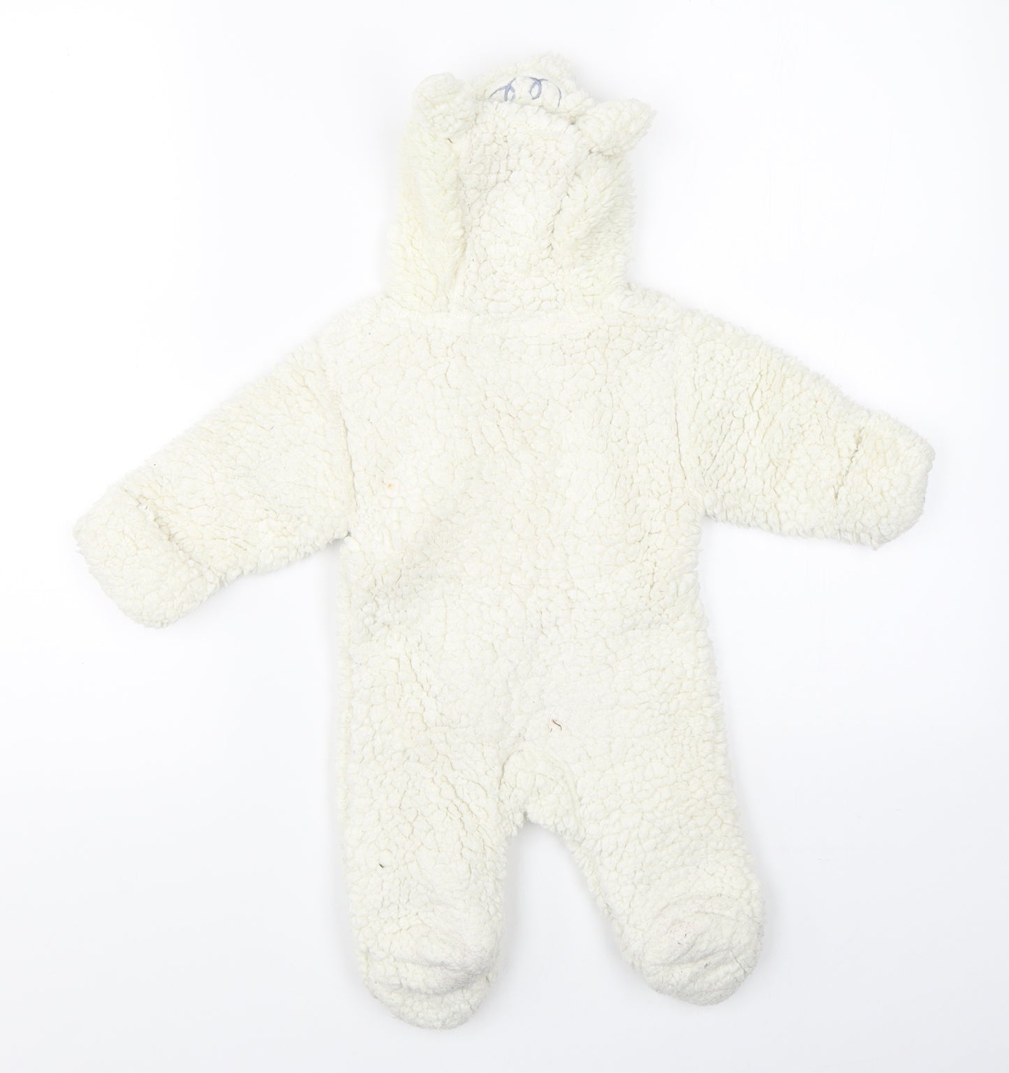 Marks & Spencer Baby White   Babygrow One-Piece Size 0-3 Months