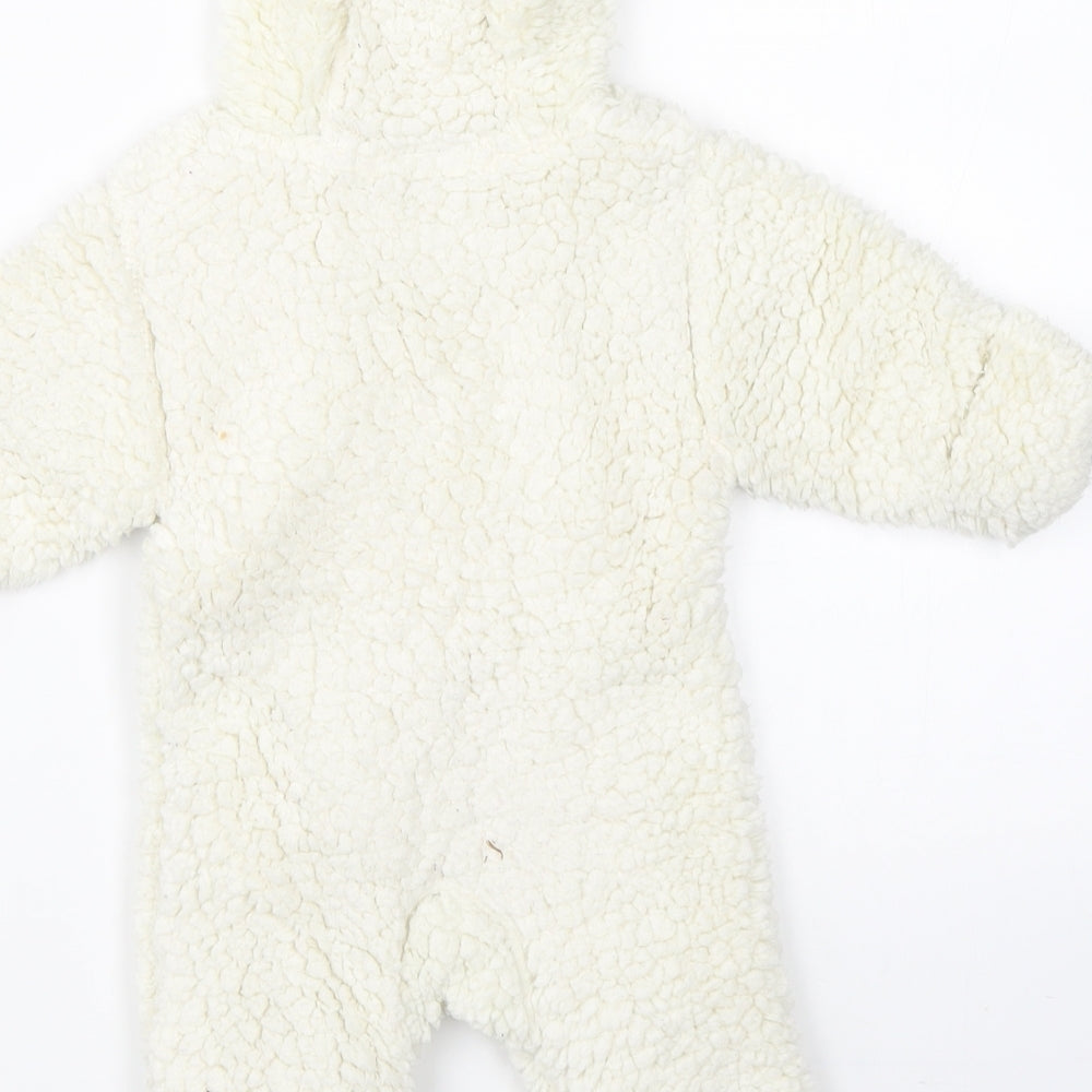 Marks & Spencer Baby White   Babygrow One-Piece Size 0-3 Months