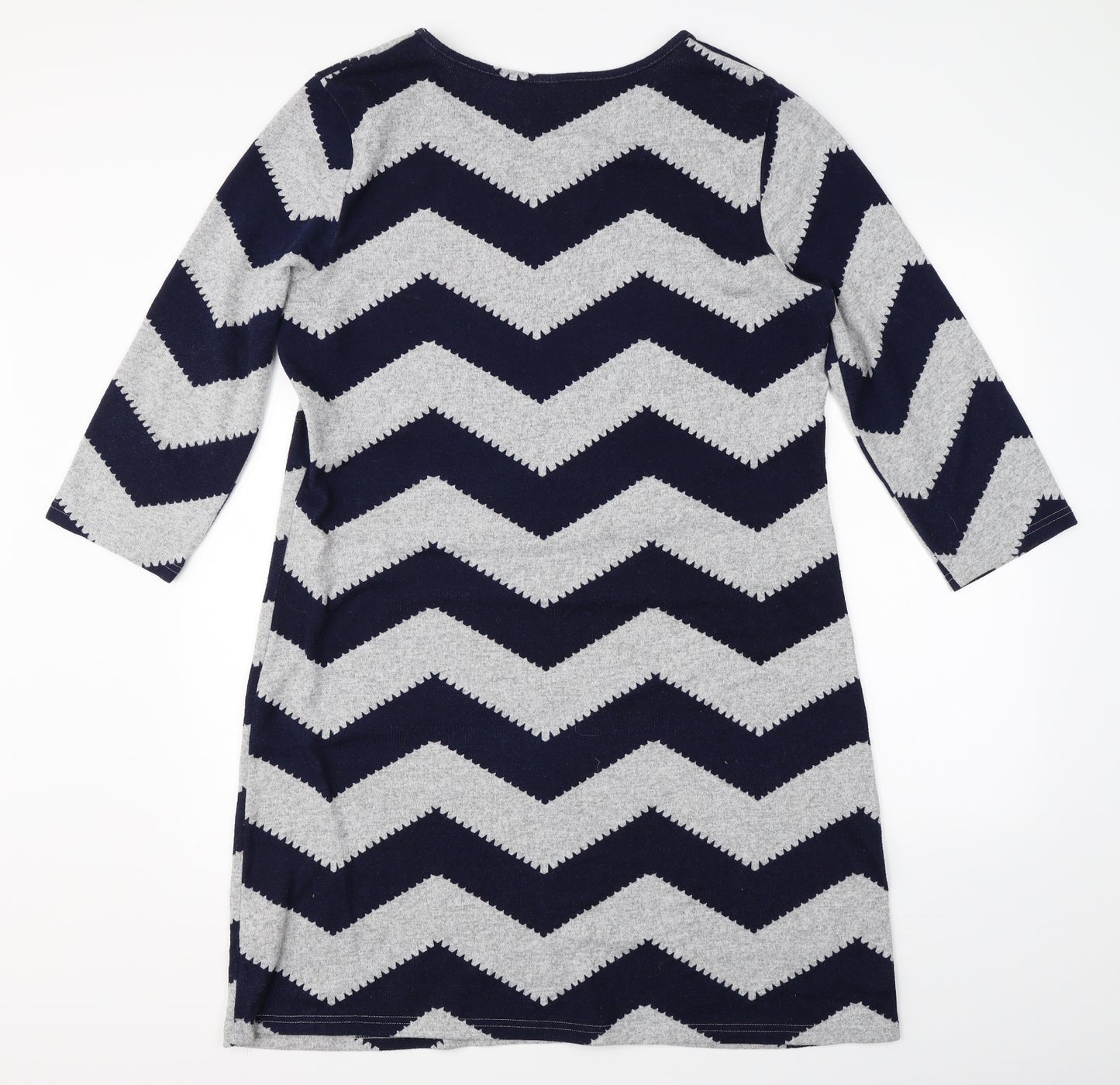 Izabel Womens Blue Striped  Jumper Dress  Size 16
