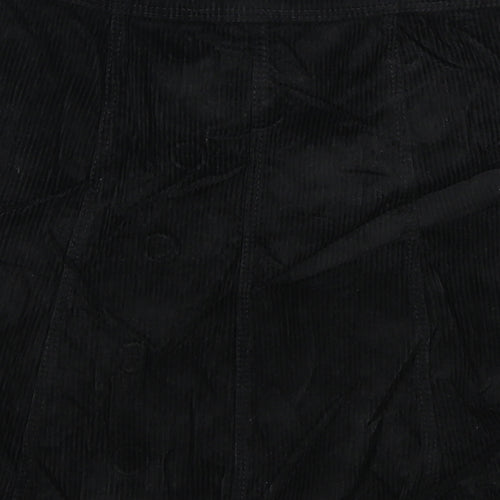 Divided Womens Black  Corduroy A-Line Skirt Size 4