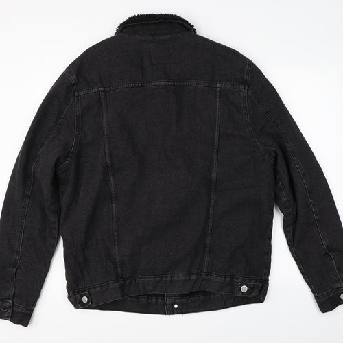 Primark Mens Black  Denim Jacket  Size XL
