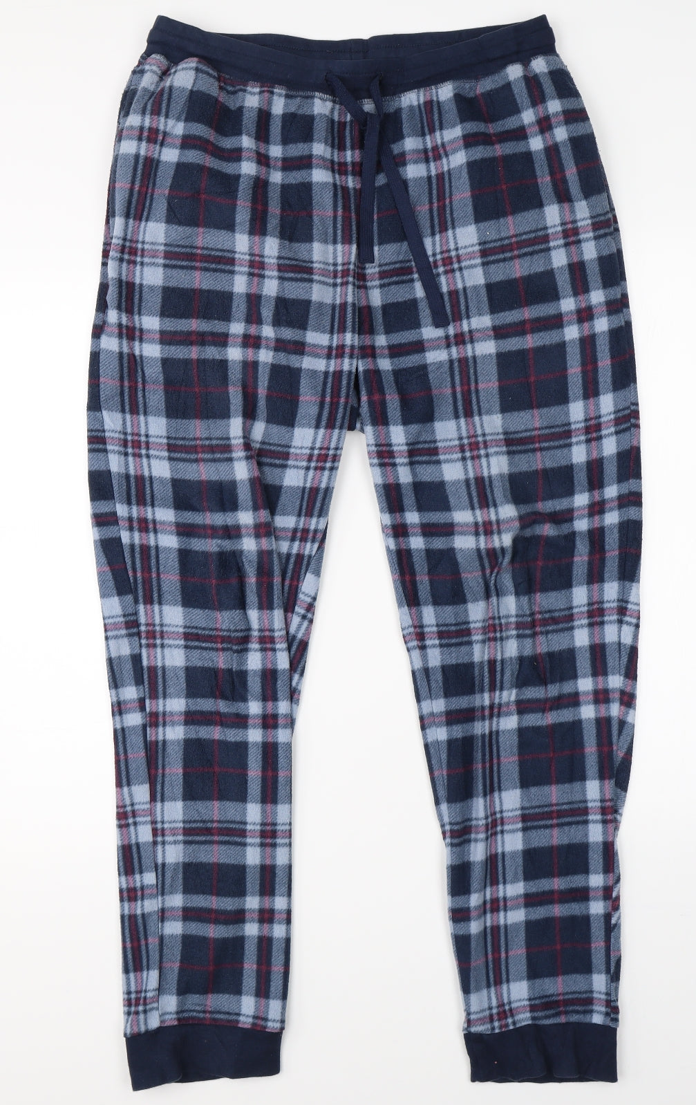 Nutmeg Mens Blue Check   Pyjama Pants Size M
