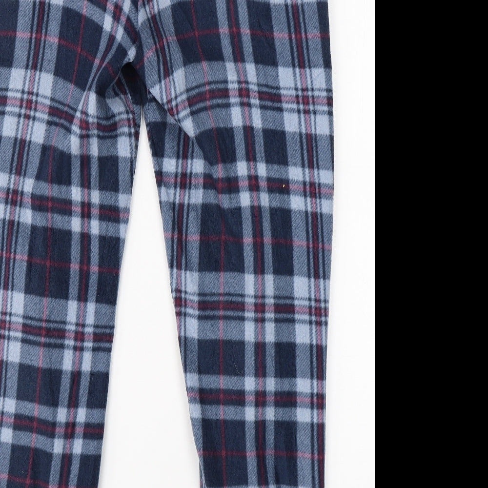 Nutmeg Mens Blue Check   Pyjama Pants Size M