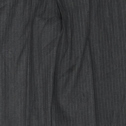 Preworn Womens Grey Striped  Dress Pants Trousers Size 14 L28 in