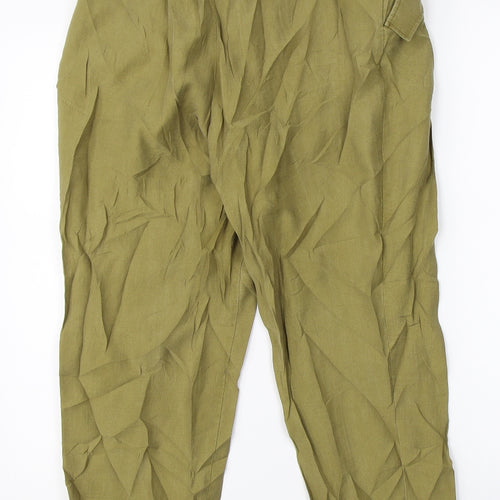H&M Womens Green   Trousers  Size 12 L25 in