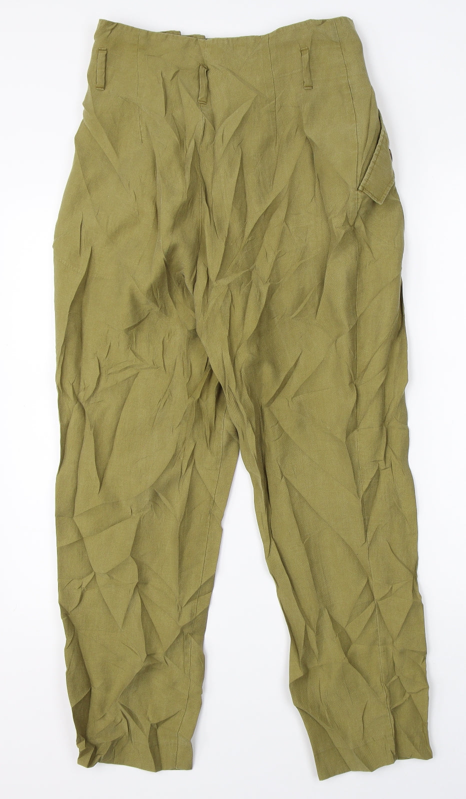 H&M Womens Green   Trousers  Size 12 L25 in