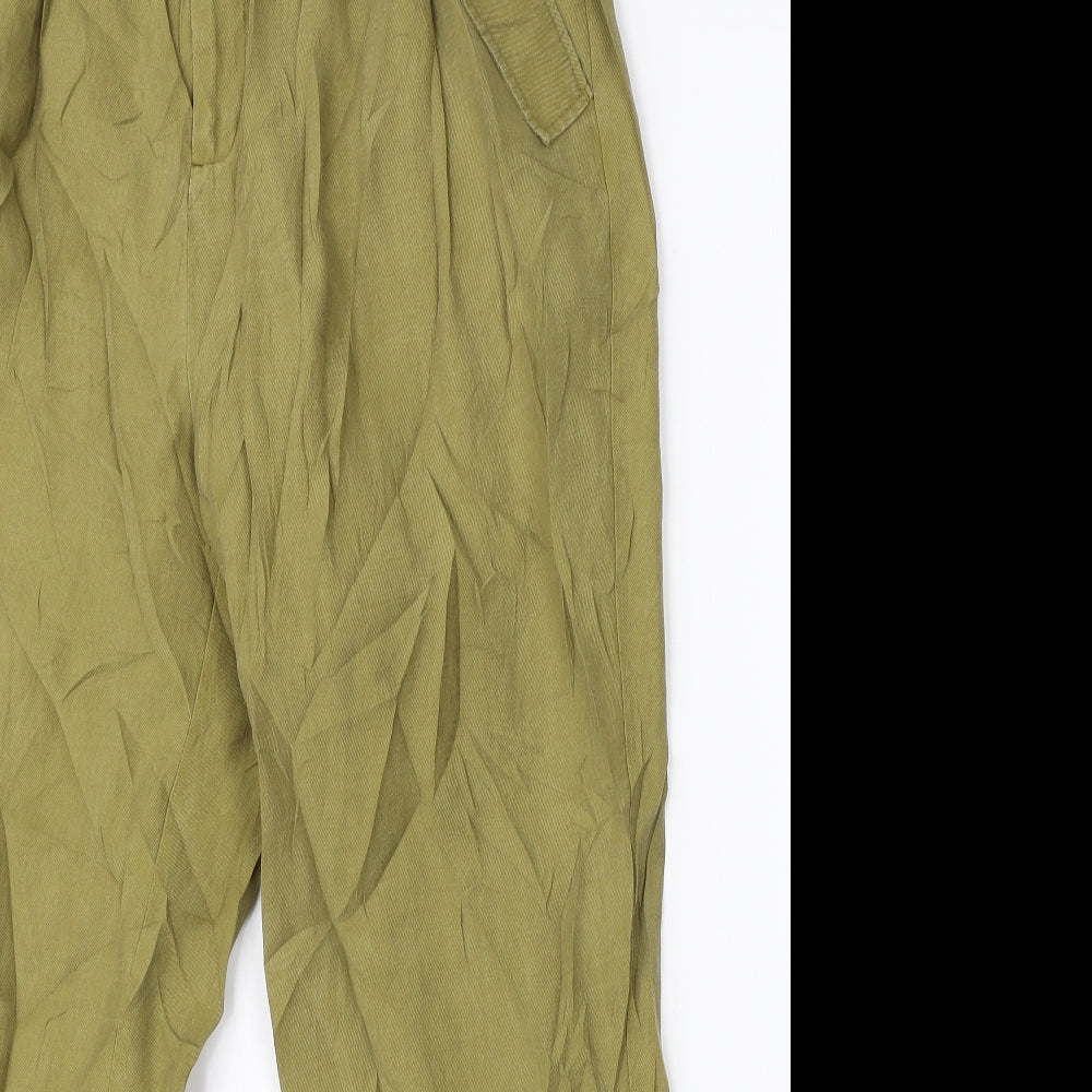 H&M Womens Green   Trousers  Size 12 L25 in