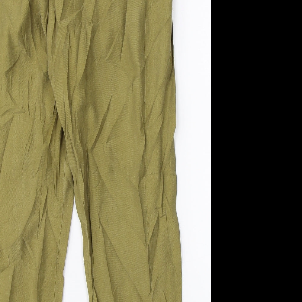 H&M Womens Green   Trousers  Size 12 L25 in