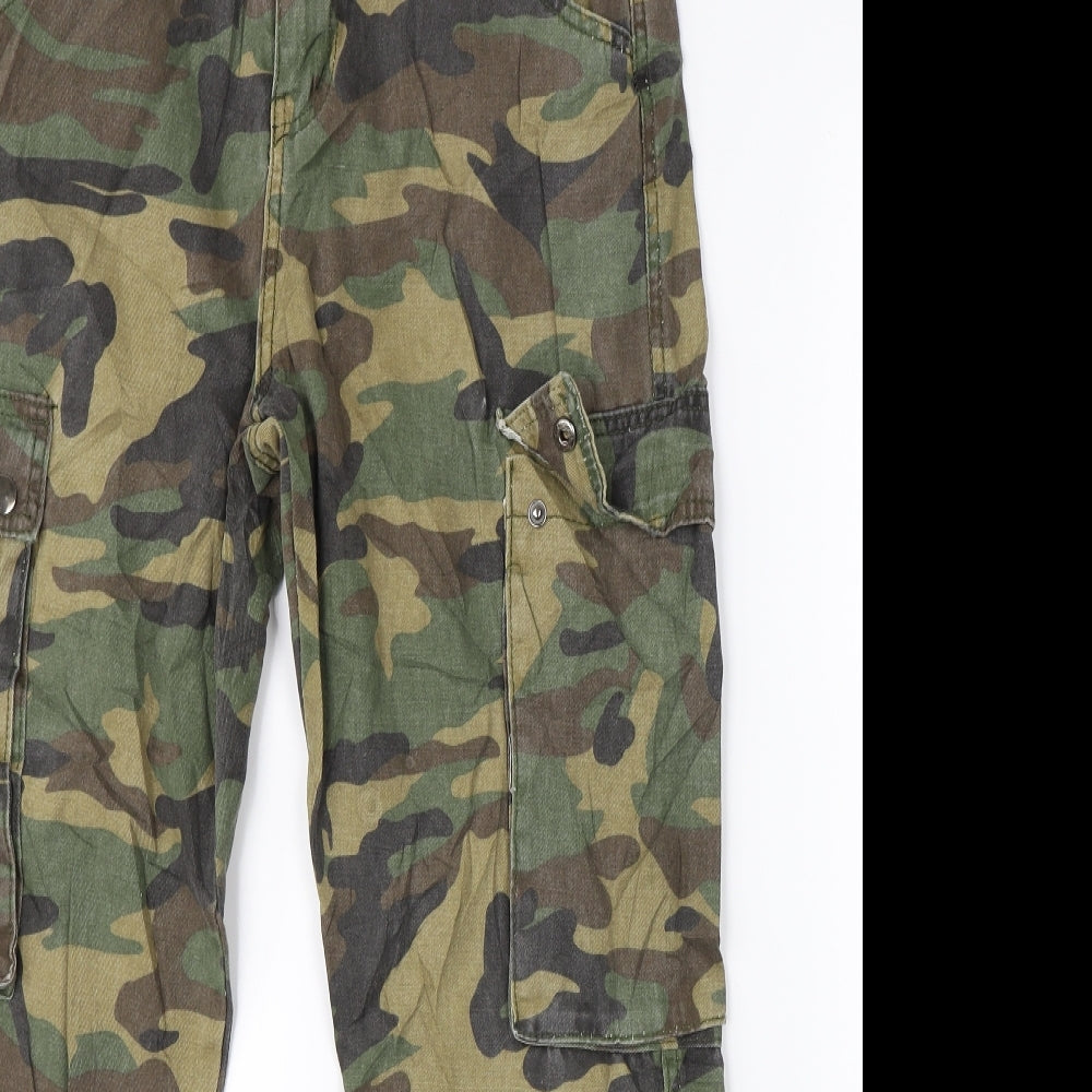 Nasty Gal Womens Green Camouflage Denim Skinny Jeans Size 10 L27 in