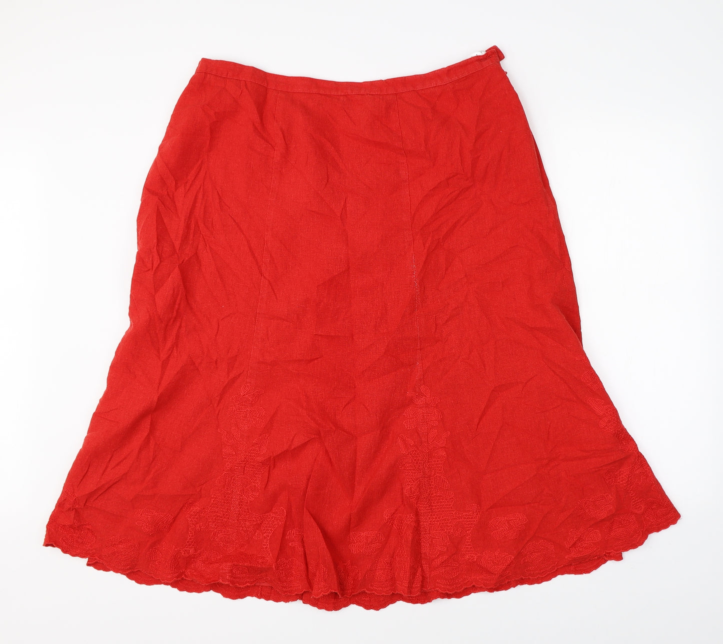ELVI Womens Red   A-Line Skirt Size 20