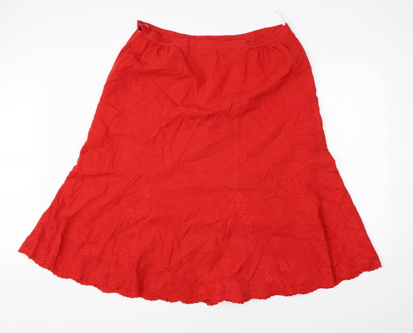 ELVI Womens Red   A-Line Skirt Size 20