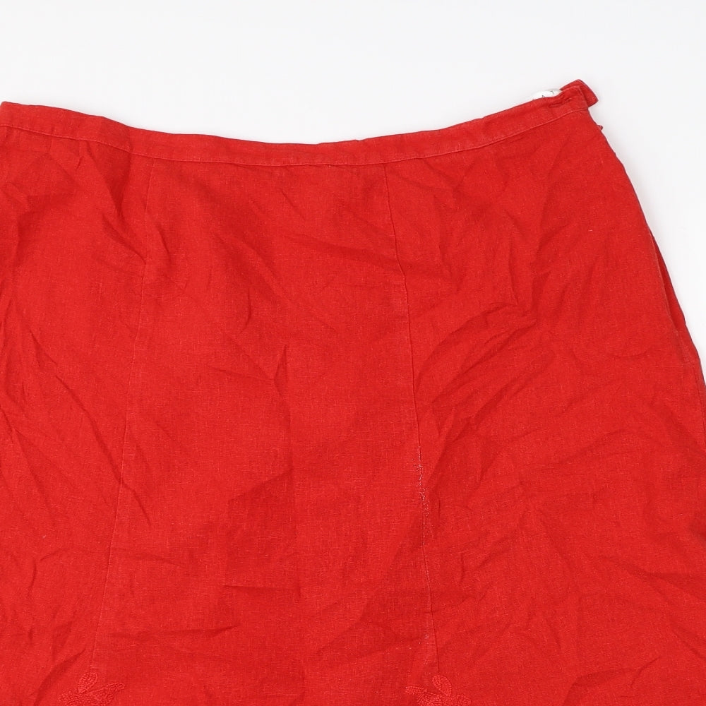 ELVI Womens Red   A-Line Skirt Size 20