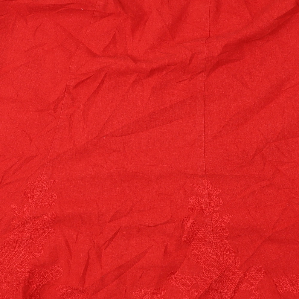 ELVI Womens Red   A-Line Skirt Size 20