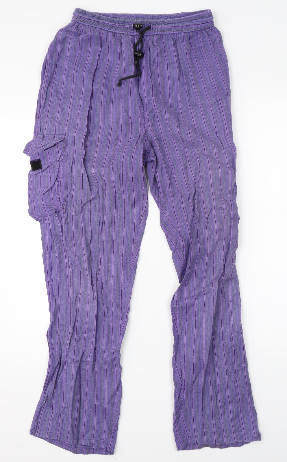 Preworn Mens Purple Striped   Pyjama Pants Size M