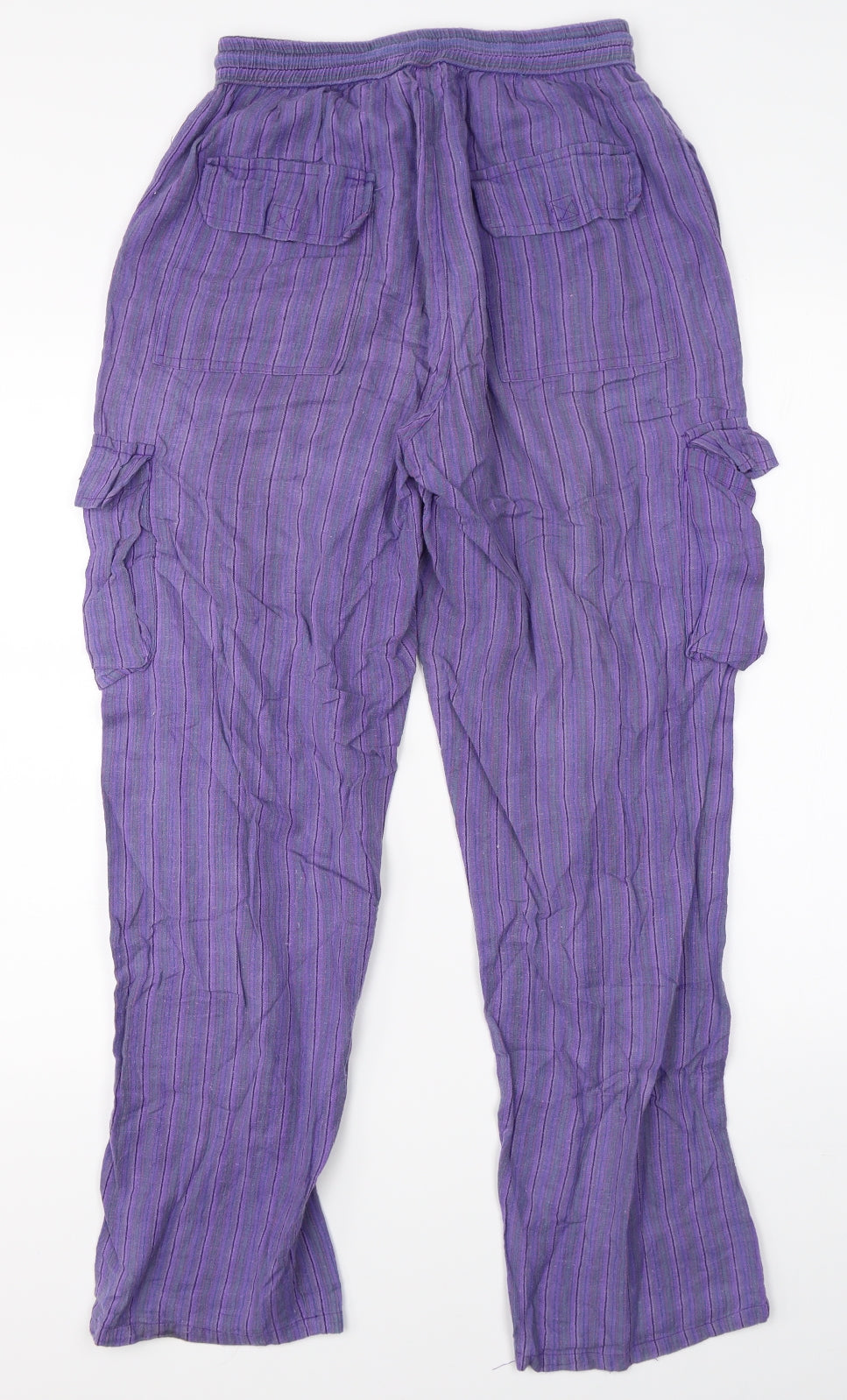 Preworn Mens Purple Striped   Pyjama Pants Size M