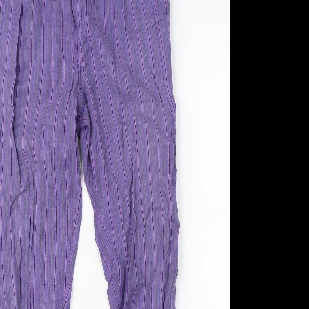 Preworn Mens Purple Striped   Pyjama Pants Size M