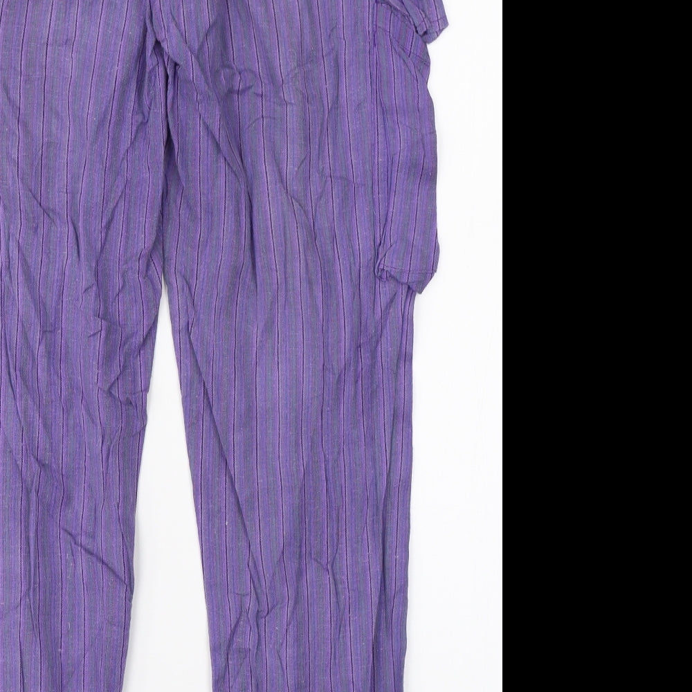Preworn Mens Purple Striped   Pyjama Pants Size M
