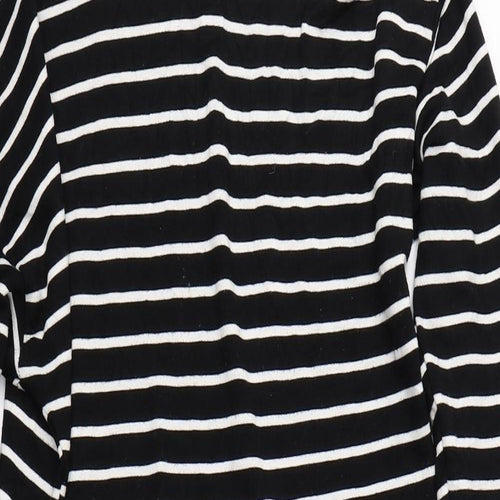 Marks & Spencer Womens Black Striped   Gown Size 10