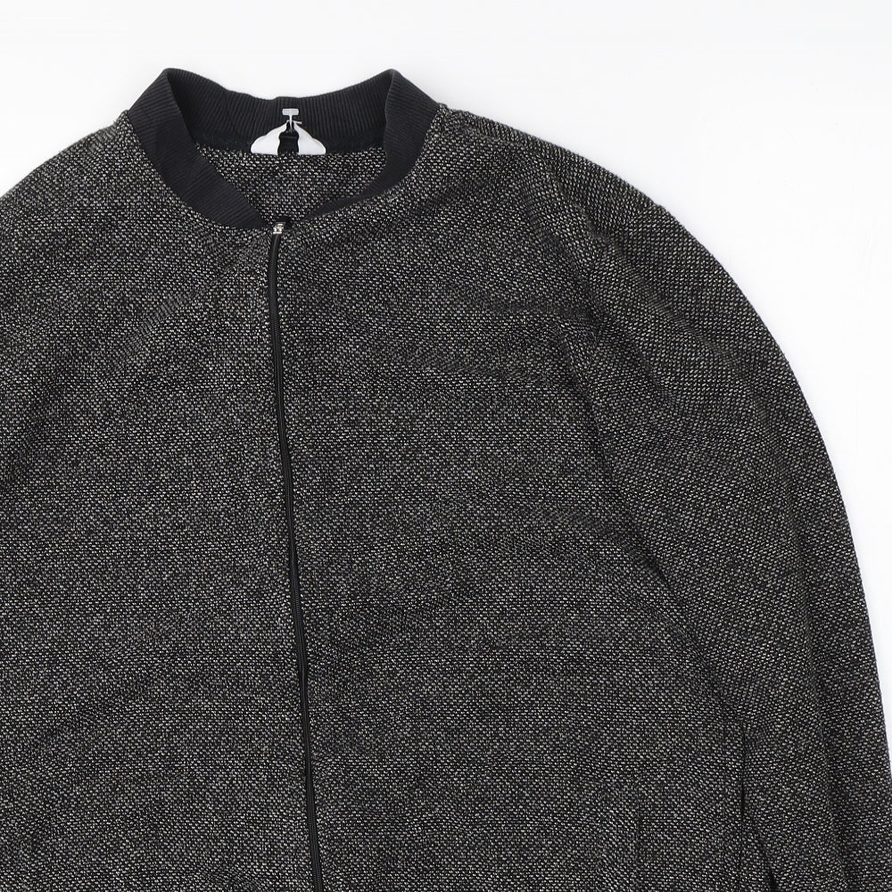 NEXT Mens Black   Full Zip Jumper Size M