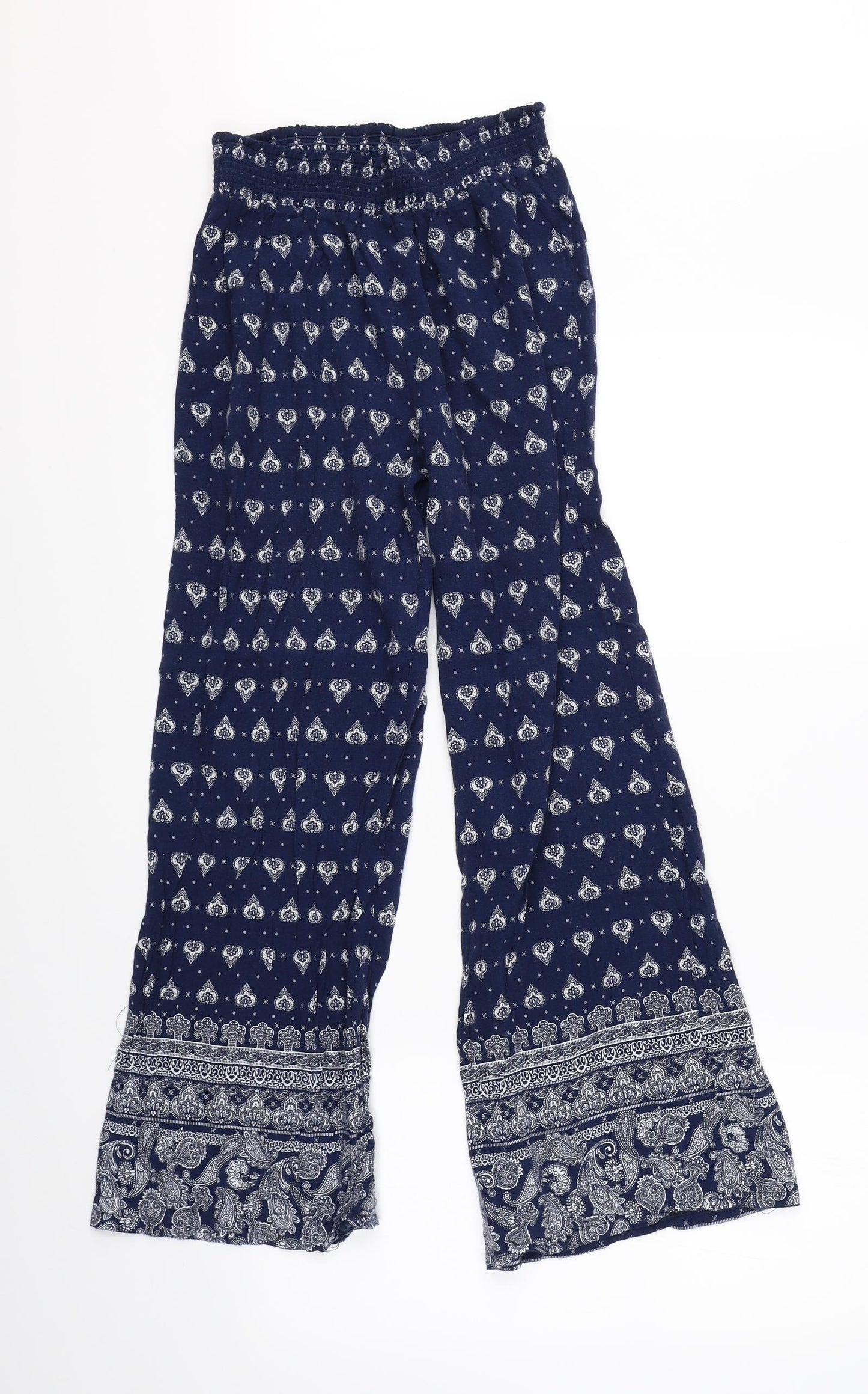 Zara Womens Blue   Harem Trousers Size 14 L27 in