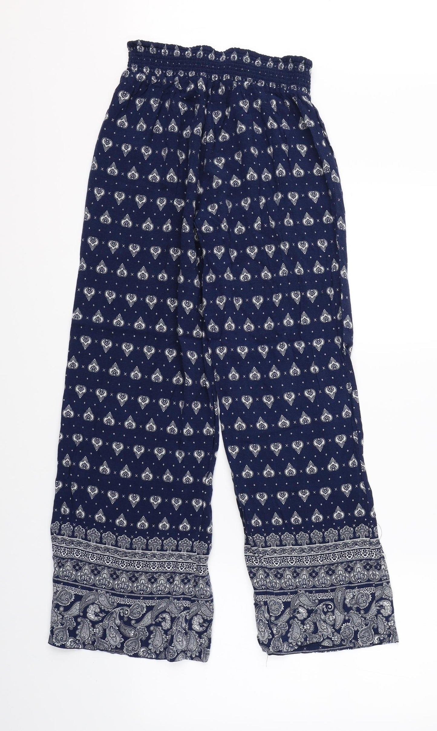 Zara Womens Blue   Harem Trousers Size 14 L27 in