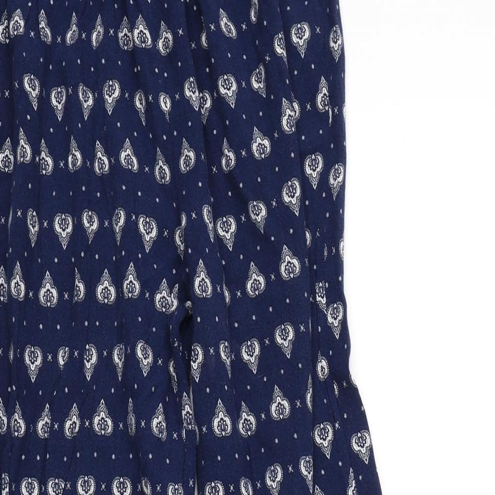 Zara Womens Blue   Harem Trousers Size 14 L27 in