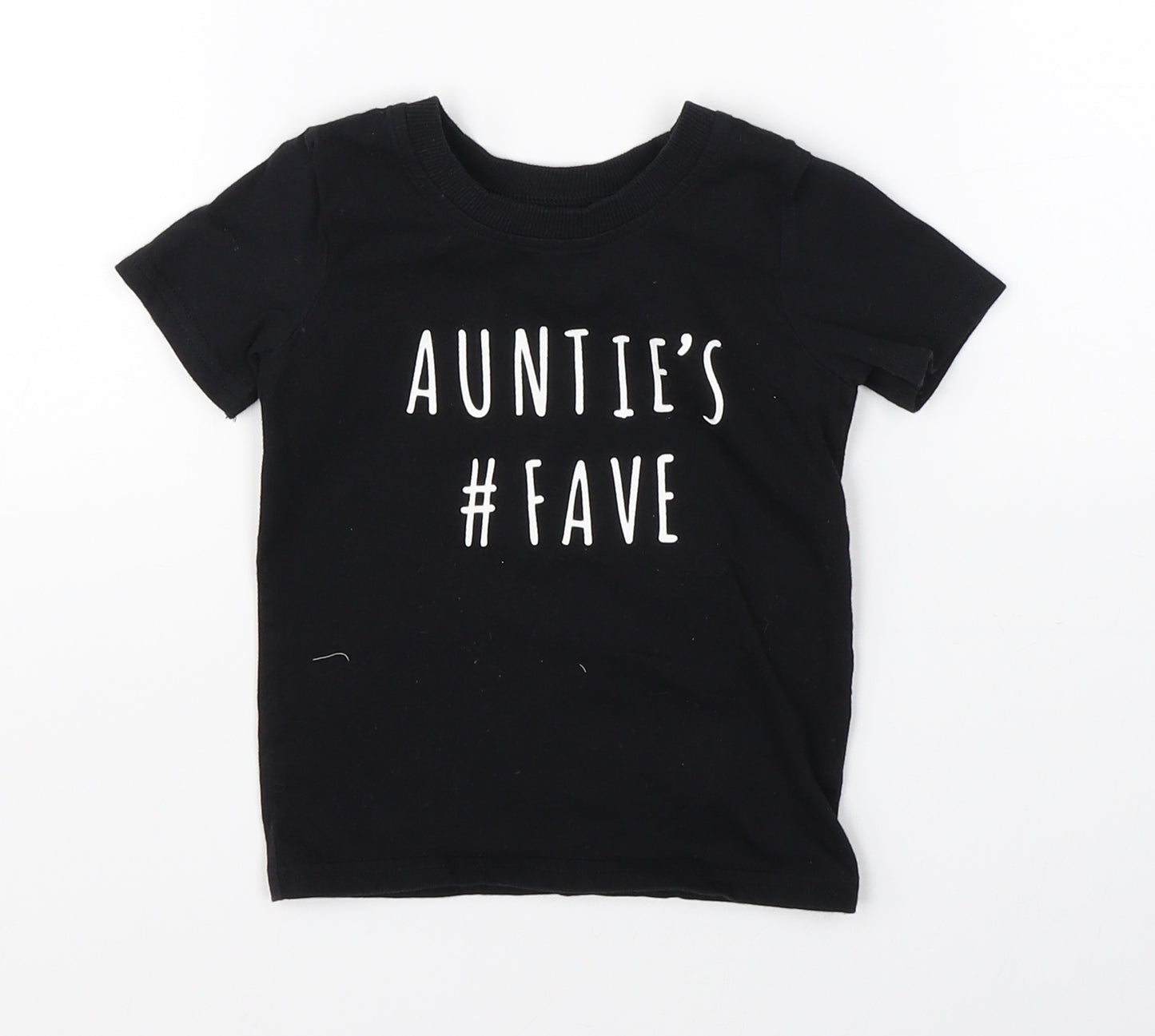 George Girls Black   Basic T-Shirt Size 9-12 Months