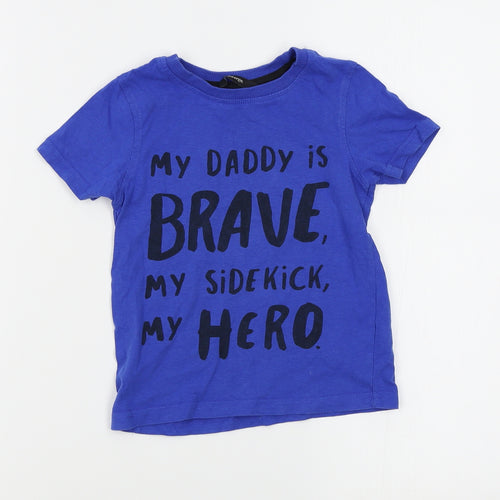 George Boys Blue   Basic T-Shirt Size 2-3 Years