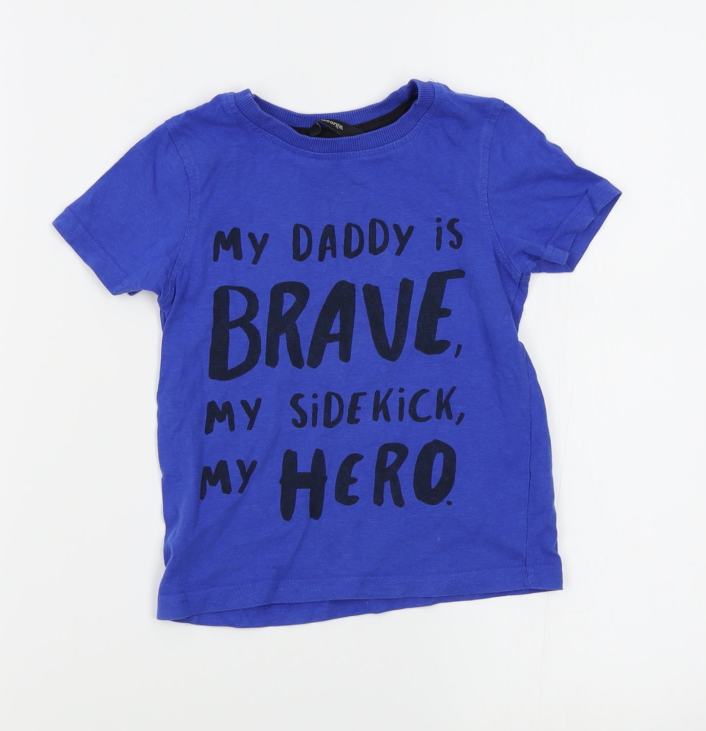 George Boys Blue   Basic T-Shirt Size 2-3 Years