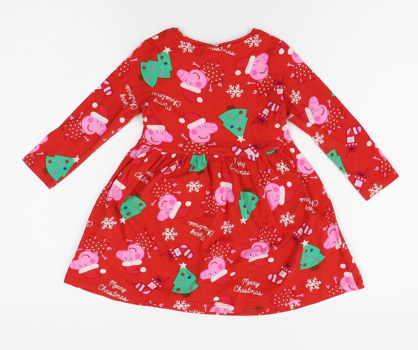 Matalan Girls Red   A-Line  Size 18-24 Months  - peppa pig christmas
