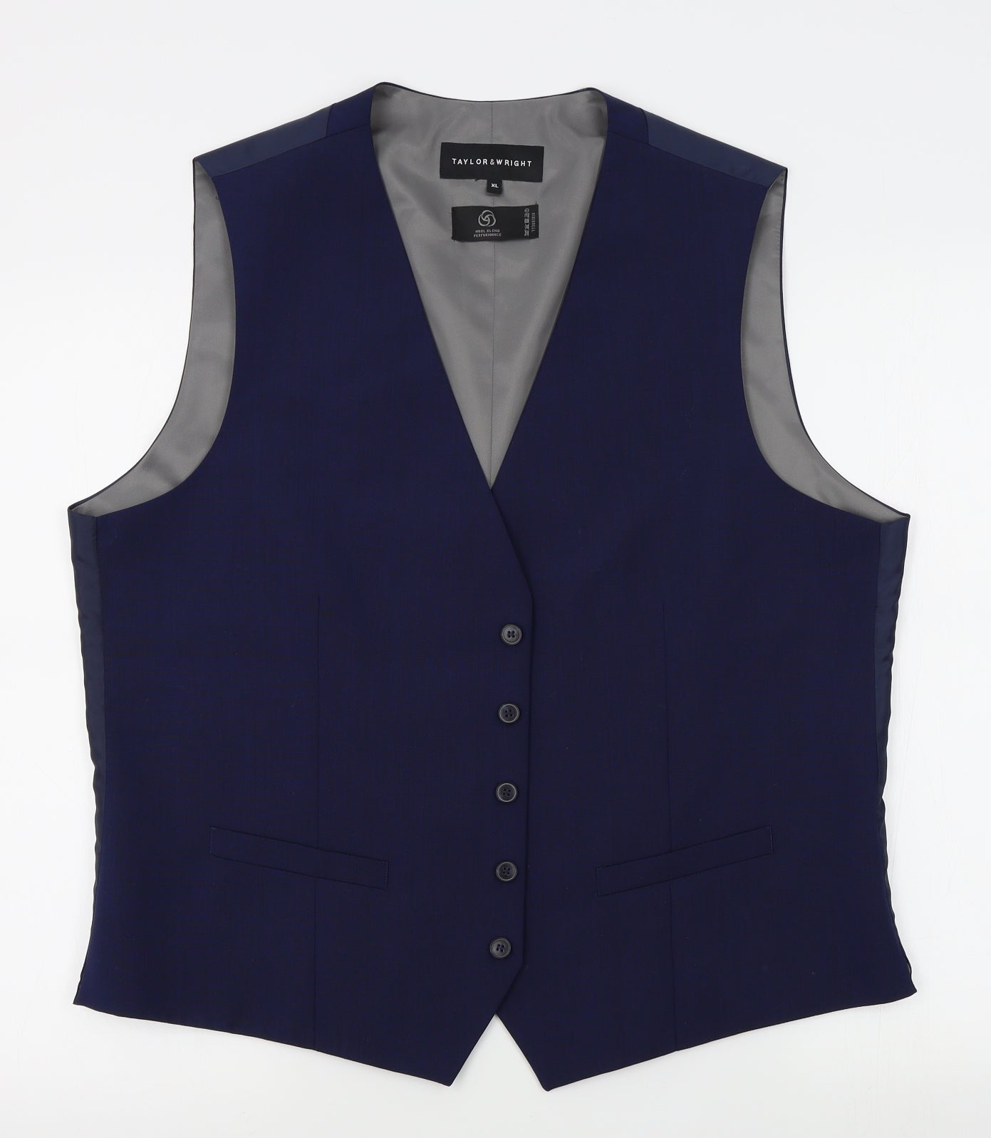 Taylor & Wright Mens Blue   Jacket Suit Waistcoat Size XL