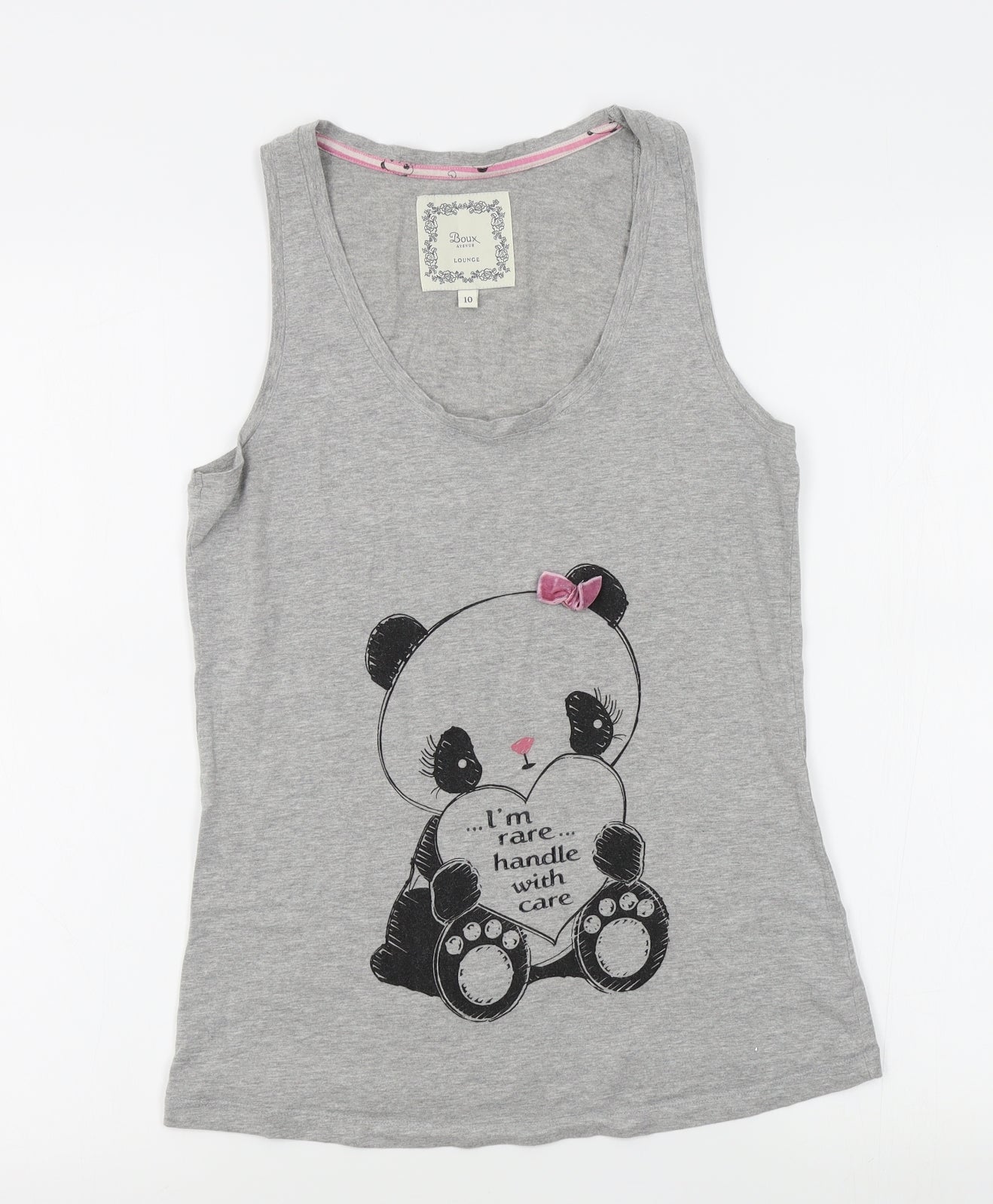 Boux Avenue Womens Grey   Basic Tank Size 10