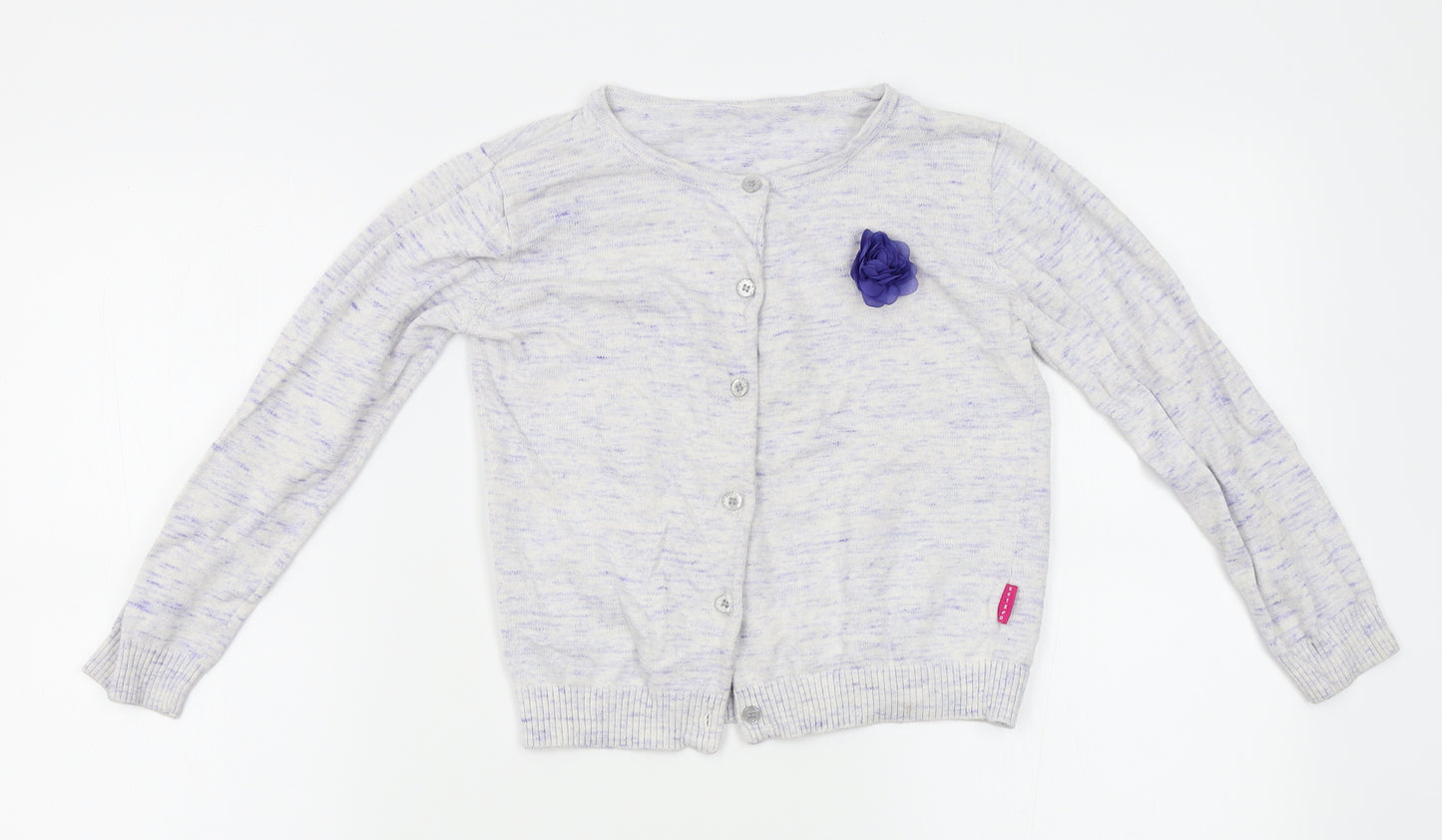 Nutmeg Girls Grey   Cardigan Jumper Size 8-9 Years