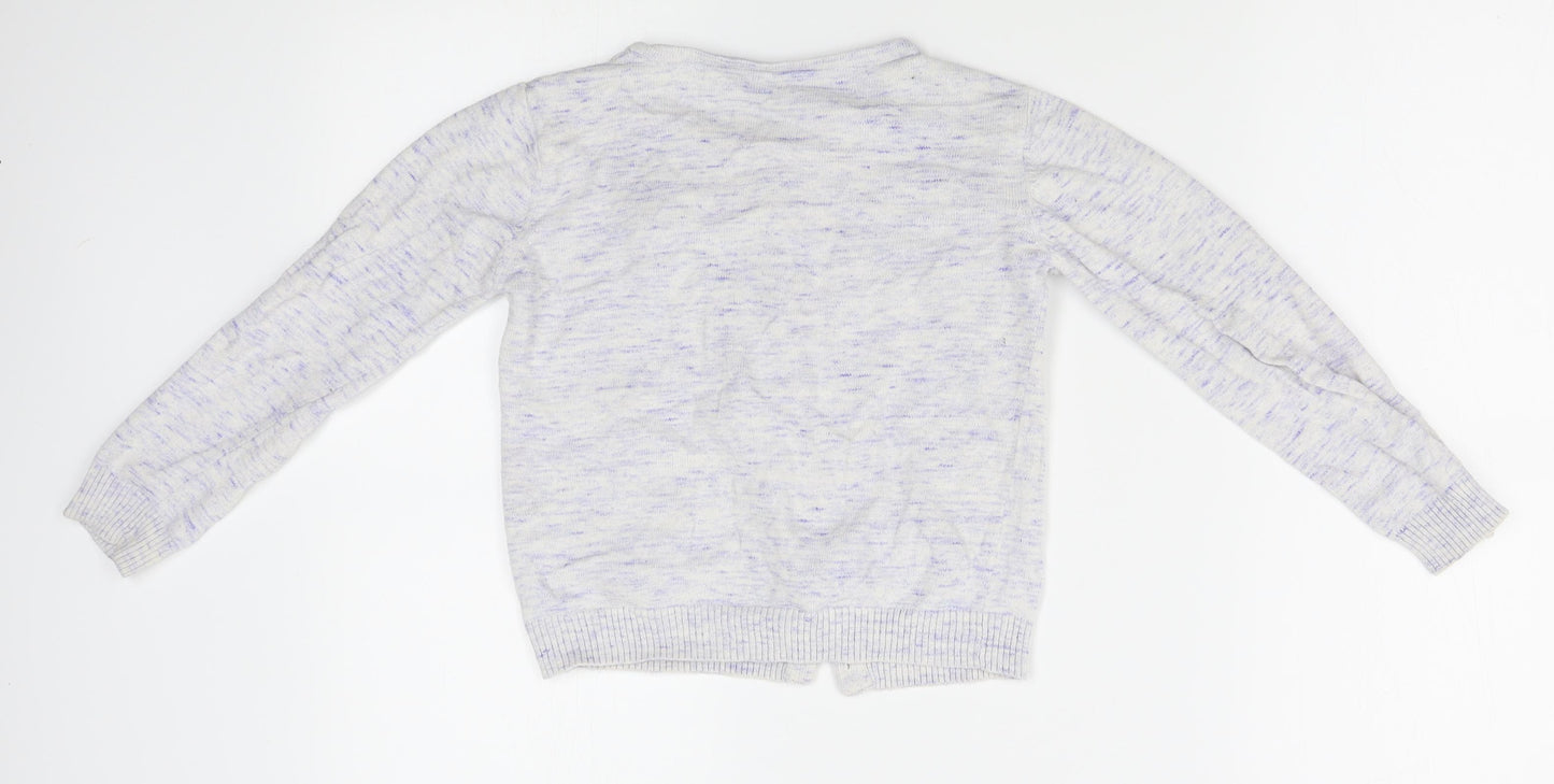 Nutmeg Girls Grey   Cardigan Jumper Size 8-9 Years