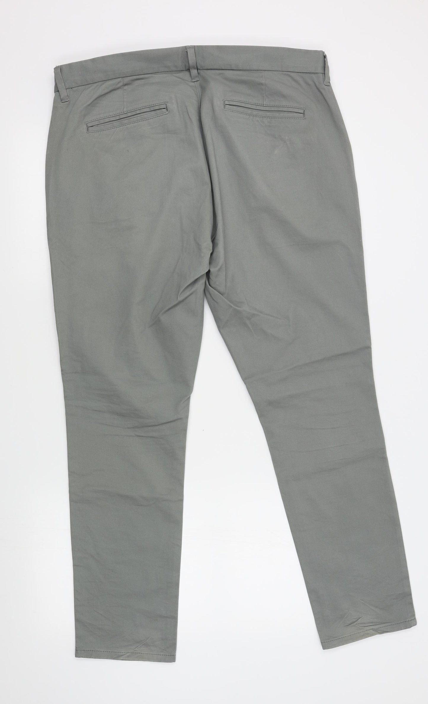 NEXT Mens Grey   Chino Trousers Size 36 L29 in - skinny