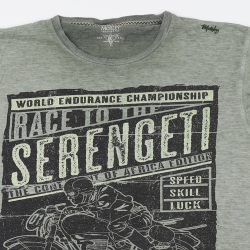 Matalan Mens Green    T-Shirt Size XL  - motorbike
