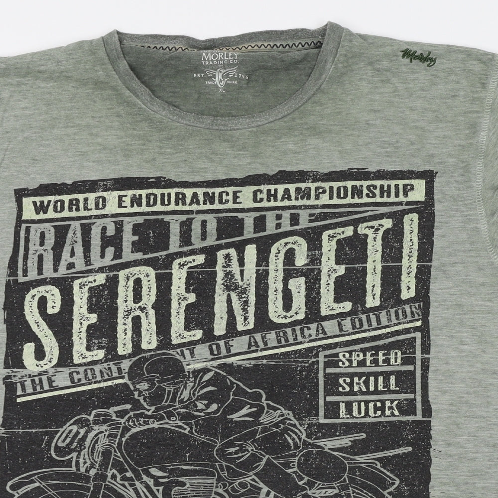 Matalan Mens Green    T-Shirt Size XL  - motorbike