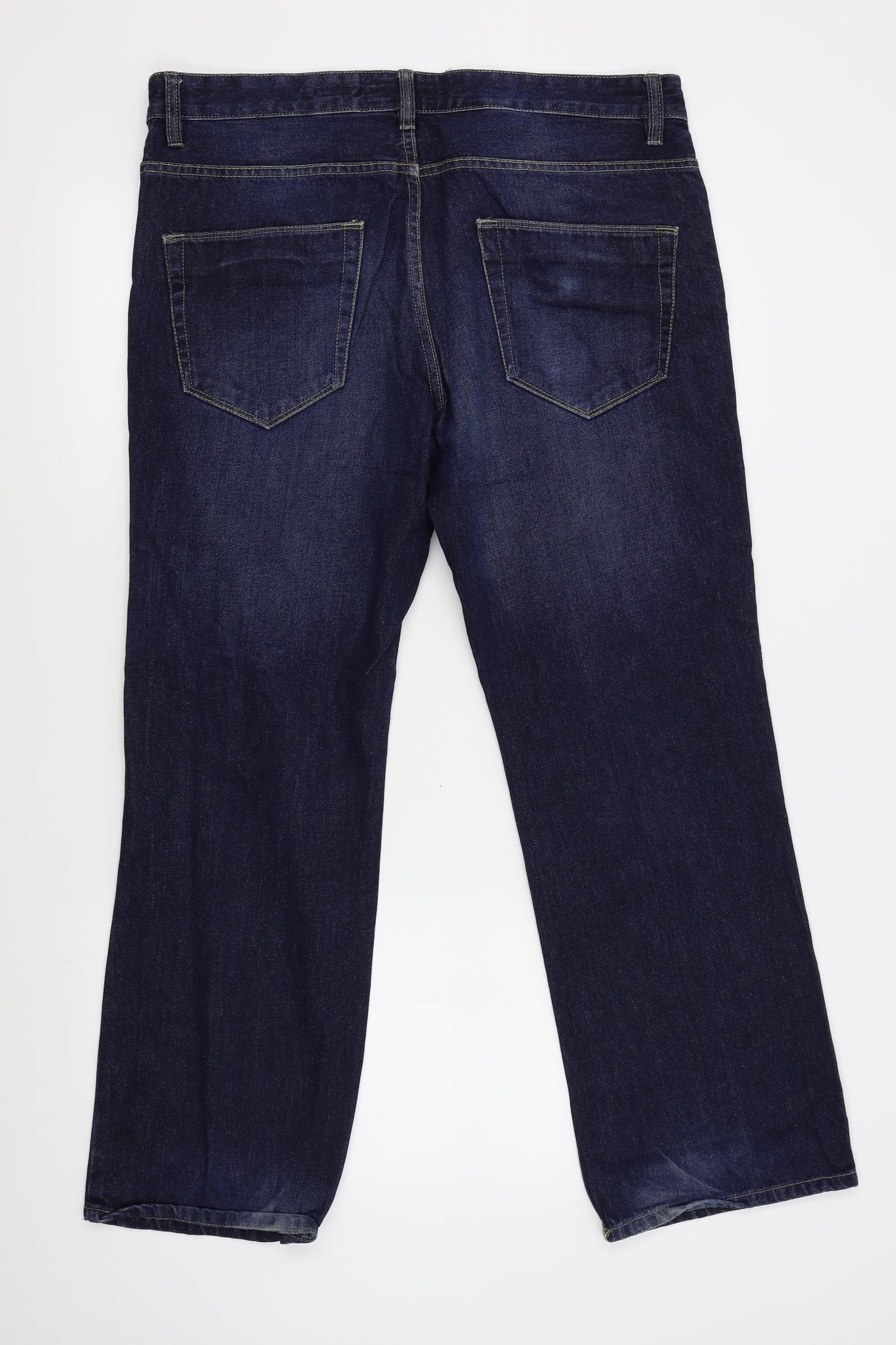 acw85 Mens Blue   Bootcut Jeans Size 34 L28 in - short leg