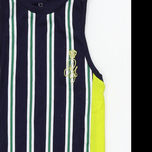 River Island Boys Blue Striped  Basic Tank Size 5-6 Years