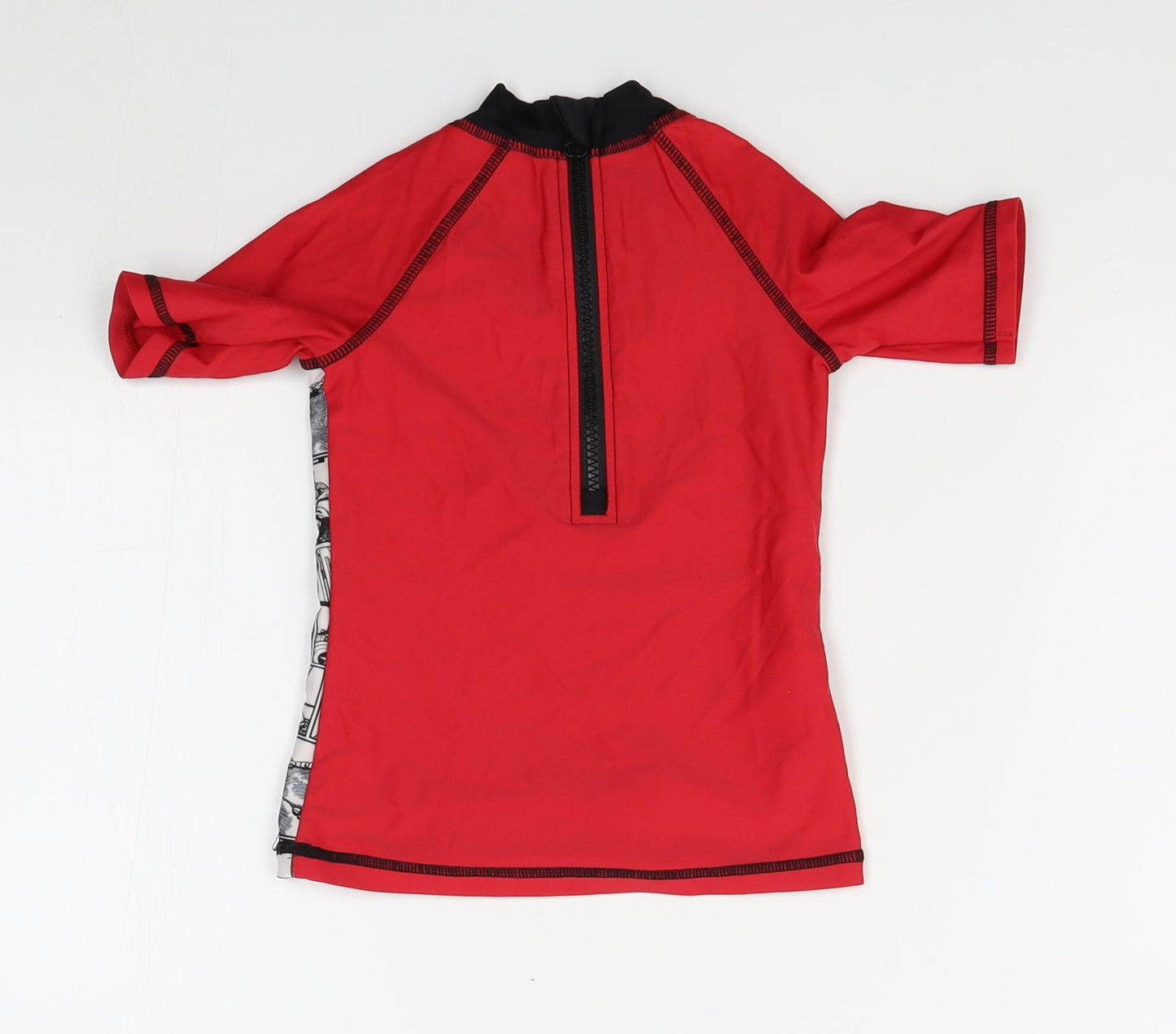 Preworn Boys Red   Basic T-Shirt Size 3-4 Years  - swim top, marvel