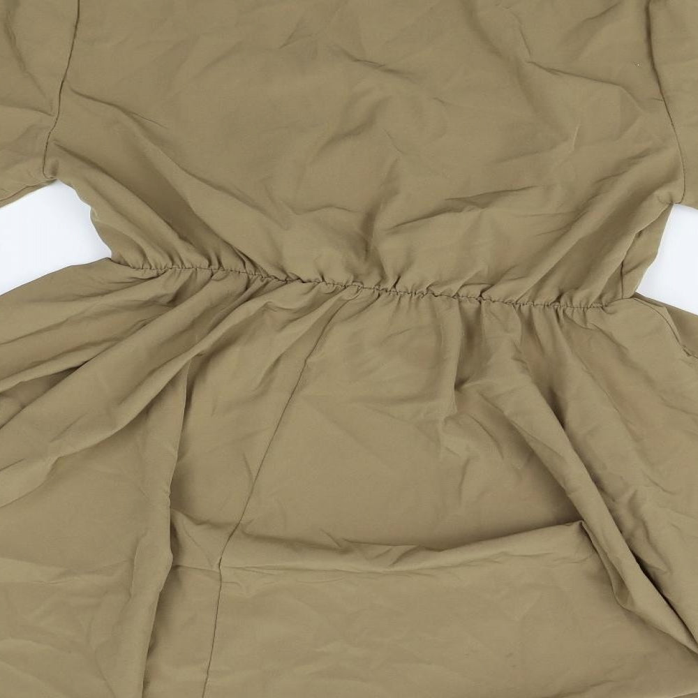 Boohoo Womens Gold   Fit & Flare  Size 10