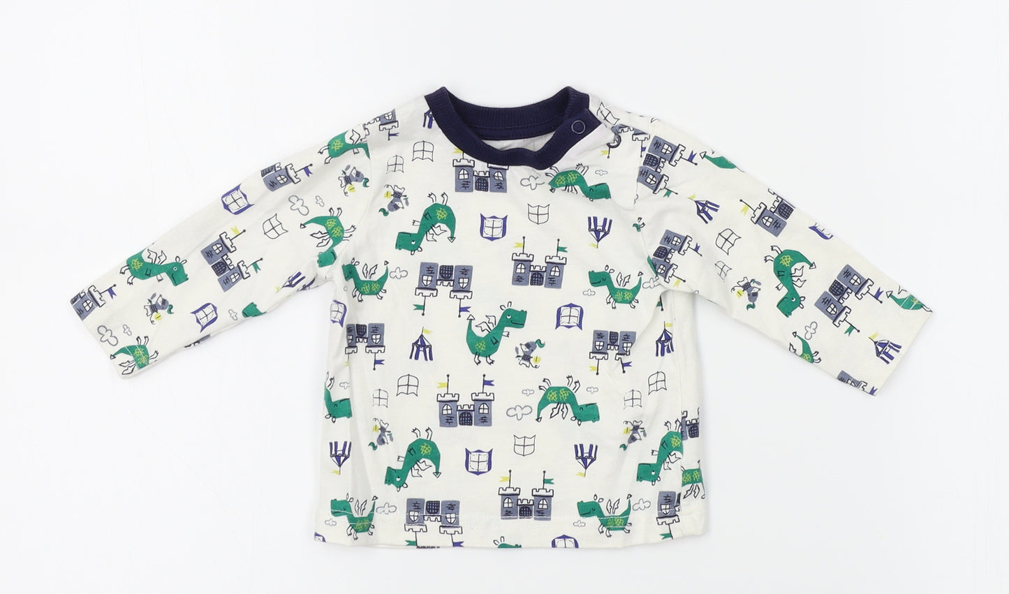Nutmeg Baby White   Basic T-Shirt Size 3-6 Months