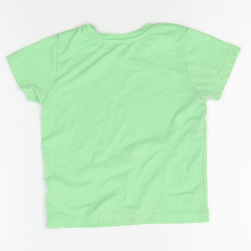 Primark Boys Green   Basic T-Shirt Size 3-4 Years